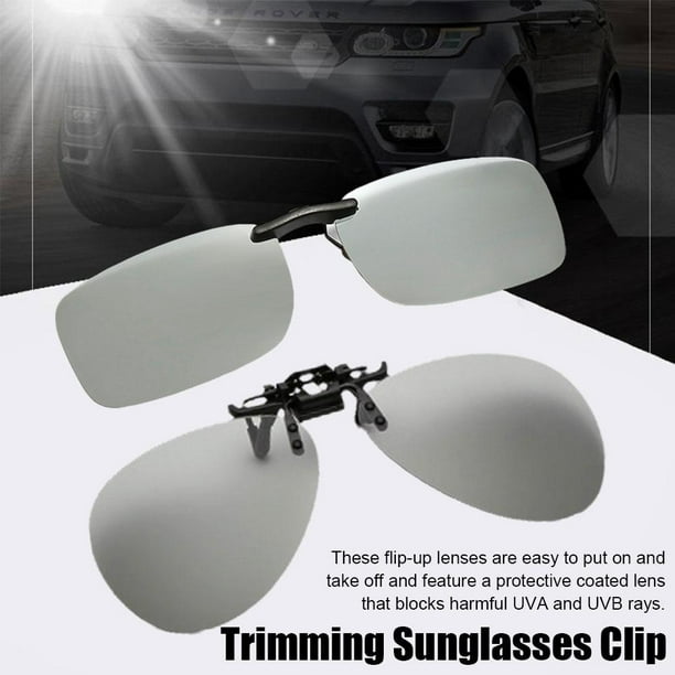 Luvcls Polarized Clip-On Sunglasses Rimless Flip Up Glare Driving Glasses Lenses Photochromic For Prescription G Clip-On P0y1 Other