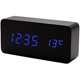 thumbnail image 1 of wonima02 Wooden Digital Clock - Multi-Function LED Alarm Clock with Time/Date/Temperature Display and Voice Control for Home Office Travel - AC11Black_Blue, 1 of 1