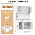 thumbnail image 3 of Gymax Armoire de Rangement de Garde-Manger de Cuisine de 77 Po de Hauteur avec Lumières DEL et Prises de Courant, 3 of 10
