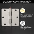 thumbnail image 2 of Pemberly Row Stainless Steel Door Hinge in Satin Nickel - 12 Pack, 2 of 6
