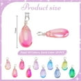 thumbnail image 4 of 1Set 100Pcs 10 Colors Two Tone Glass Pendants Teardrop with Copper Wire Mixed Color 17mm Hole: 3mm 10pcs/color, 4 of 7