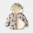thumbnail image 2 of Winter Coat for Girls Boys Puffer Jacket Full-Zip Long Sleeve Windproof Down Jacket Cute Bear Ear Hooded Jackets with Pockets Girls Winter Coats Size 4-5 Years, 2 of 5