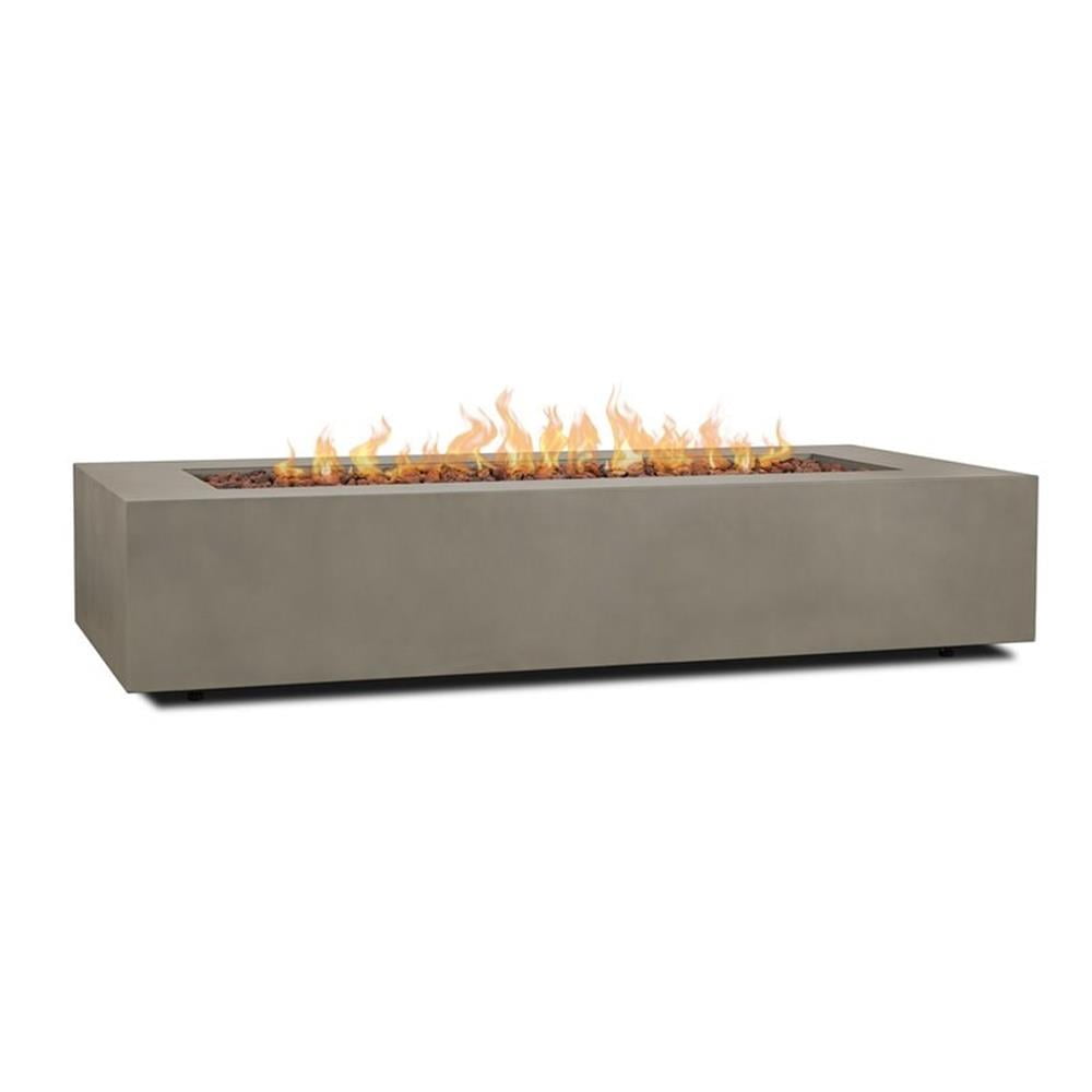 Home Square 2-Piece Set with 70" Rectangle LP Fire Table & Fire Glass