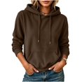 thumbnail image 6 of Mifsaly Womens Oversized Hoodies Long Sleeve Cozy Pullover Tops with Pocket Fashion Loose Fit Comfortable Warm Causal Sweatshirts, 6 of 8