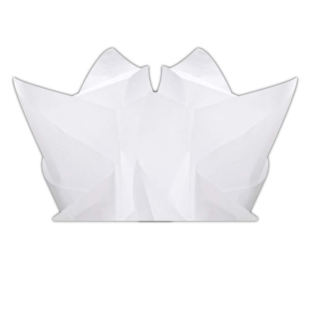 Basic Solid White Bulk Tissue Paper 15" x 20" 100 Sheets 