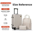 thumbnail image 5 of Landisun Carry on Luggage 3 piece Luggage set with TSA Lock Spinner Wheels Hardshell Luggage Set,Beige, 5 of 8