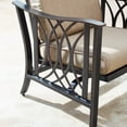 thumbnail image 4 of Oakland Living ARMENIA-CAVE-5PC-AC 42 in. Outdoor Aluminum Square Fire Table Set with Four Deep Seating Rocking Chair - 5 Piece, 4 of 10