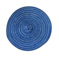 thumbnail image 1 of Napperon Rond en Coton et Lin Tissé, Coussin de Cuisine Occidentale Antidérapant et Résistant à la Chaleur, sous-Verre, Napperon de Table pour Table à Manger (Bleu, P), 1 of 8