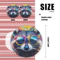 thumbnail image 2 of Cute Raccoon Wearing Sunglasses Against Colorful Background - Christmas Ornament Xmas Keepsake Ceramic Ornaments Holiday Decorations for Tree Christmas Gift Ideas 2.95in, 2 of 6