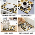 thumbnail image 4 of Washable Rubber Sunflower Cute Floral Dish Drying Mats for Kitchen Counter Home Large Coffee Bar Pad Accessories and Decor for Utensils Stemware 19.5''x12'', 4 of 7