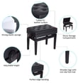 thumbnail image 4 of Banc de Piano Réglable avec Rangement et Rembourrage en Cuir PU Souple, avec Conception de Rangement de Musique Suffisante, Noir, 4 of 7
