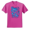 thumbnail image 2 of 3D Blue Skulls Trendy | Mens Fashion Graphic T-Shirt, Fuschia, 3XL, 2 of 4