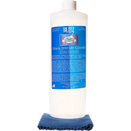Blitz 32 Ounce Concentrated Jewelry Cleaning Solution + Free Cleaning Cloth