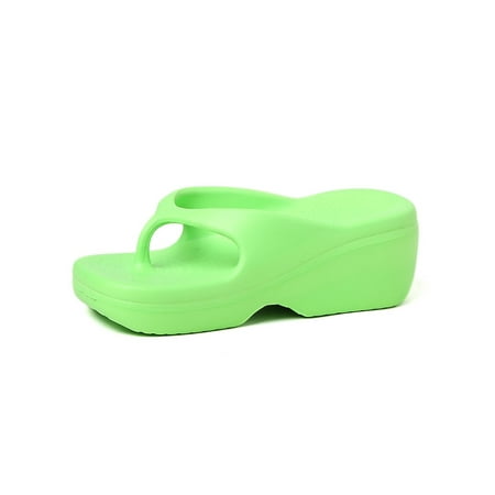 

Crocowalk Ladies Flip Flops Beach Thong Sandals Slip On Sandal Womens Slides Indoor Outdoor Fashion Summer Green 7