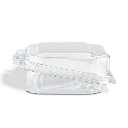 Placon 13 oz Crystal Seal Refresh Angled Container, 7" x 5.75" x 1.9", Clear  | 200/Case