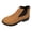 Earthy Yellow, variant on Women's Elastic Panel Chelsea Boots, Chunky Block Heel Slip On Booties, Fall Winter 2026 Suede Ankle Boots Black