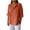 Orange, variant on Womens Plus Size Cotton Linen Blouses 3/4 Sleeve Button down Shirts Summer Casual Drop Shoulder Dressy Casual Tops Orange, 2XL