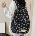 thumbnail image 5 of 3pcs Coquette Bow Backpack - Cute Kawaii Preppy Backpack for Teen Girls with Lunchbox Pencil Pouch Side Pocket Aesthetic Daypack Matching Backpacks Set Women Girls Backpacks (Black), 5 of 9