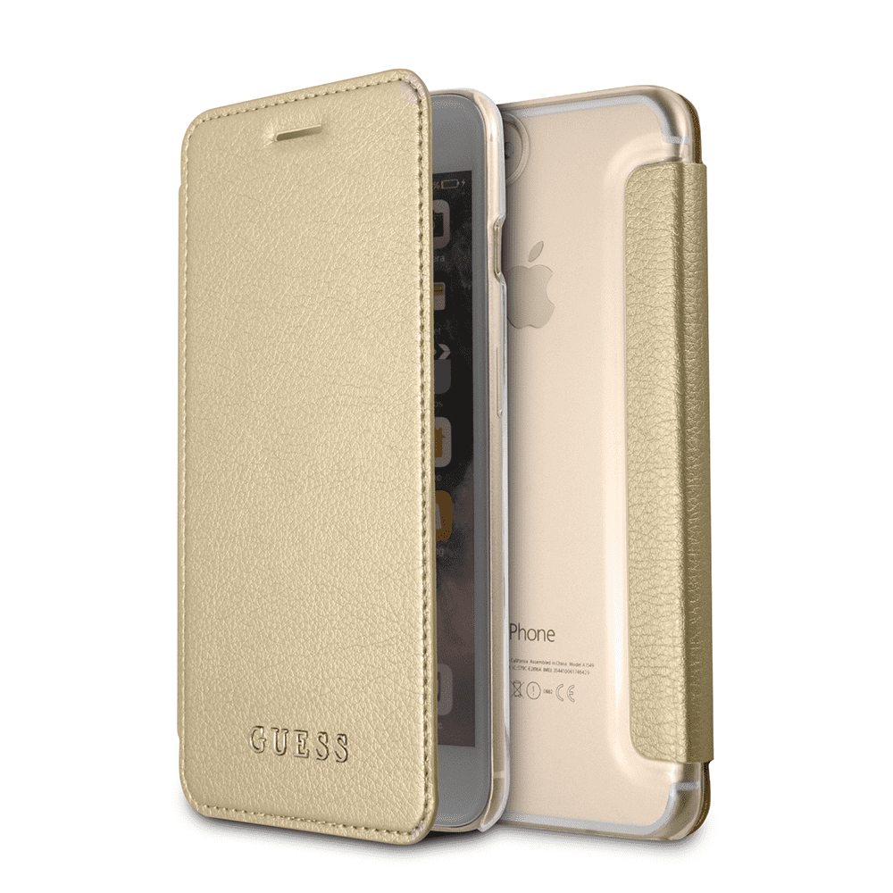 Onzeker geloof Shuraba iPhone 8 Plus/7Plus - PU Leather Gold Iridescent & Transparent - Guess -  Walmart.com