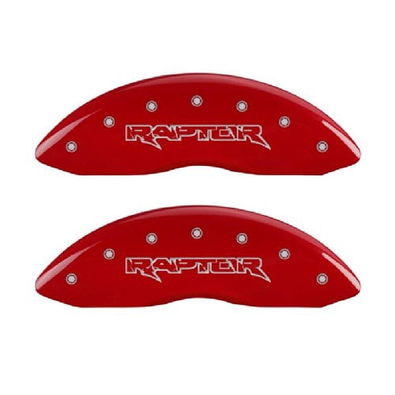 MGP Caliper Covers 10219SRPTRD Caliper Cover with Red Powder Coat Finish, (Set of 4)