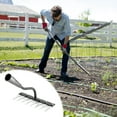 thumbnail image 1 of 8 Teeth Carbon Steel Garden Weeding Rake, Weed Rake, Iron Rake for Weeding, Garden Rakes Metal Heavy Duty, Iron Rake for Gardening and Weeding (8 Teeth), 1 of 5