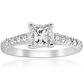 thumbnail image 1 of Bague Vintage Diamant Princesse en Or Blanc 14K, 1 of 4