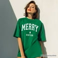 thumbnail image 5 of Merry Sister Retro Christmas T-Shirt, Matching Family Holiday Tee, 5 of 7
