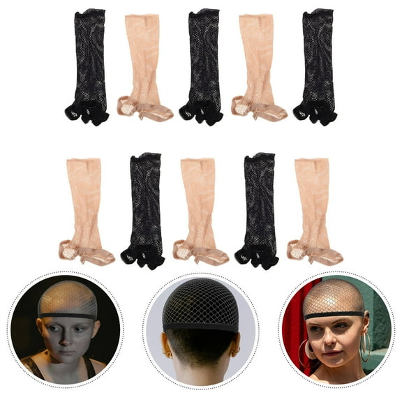 GARVALON Wig Cap 10Pcs Lace Cap for Crochet Braids for Women Comfortable Application