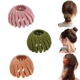 thumbnail image 1 of Jinsinto 3 Pcs de Nid d'Oiseaux Attache-Cheveux Extensible Porte-Queue de Cheval Boule, 1 of 7