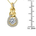 thumbnail image 3 of Mauli Jewels Necklace Women 0.36 Carat 10K Diamond Love Knot Pendant With 18'' Box Chain 10K Diamond Love Knot Pendant With 18'' Chain In Solid Gold|Silver Chain, 3 of 3