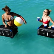 Gemini Sound SoundSplash 400W Floating Waterproof Wireless Bluetooth Speaker, LED Light Show, Dual 8 Woofers & NFC Pairing - Perfect for Pool Parties, Beach, Travel & Home Fun Blue/Gray