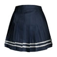 thumbnail image 4 of Fesfesfes Women Skirt High Waist Pleated Slim Solid A-line Skirt Under $10, 4 of 9