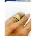 thumbnail image 4 of 14K Yellow Solid Gold Mens Eagle Ring #10 Anillo de Aguila en Oro Two Tone Ring 6.28g, 4 of 8