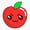1pcs, variant on Cute Fruit, Evil Apple Er, Phone Decal Water Bottle Stickers Car Decals, Funny Birthday Gift