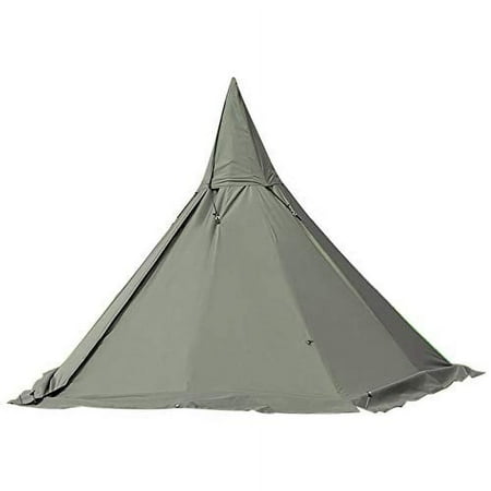 Canvas Family Camping Tent for 2 Person 2 Doors Tent 4 Season Glamping Tent Hot Tent Windproof and Weather Resistant Bell Yurt Tipi Teepee Tent