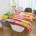 thumbnail image 2 of Yayeee Tablecloths 60" x 90" Rectangle Wrinkle Resistant Party Table Cover, Striped Lemon, 2 of 8