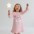 thumbnail image 2 of DDSOL Toddler Girls Nightgown Long Sleeves Moon Nighties Princess Sleep Dress Pink 5T, 2 of 6