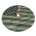 thumbnail image 5 of Cauagu 36" Christmas Tree Skirt Jungle Green Camo USA Flag Pattern Christmas Tree Decorations Tree Mat for Xmas Decorations Occasion Holiday Home Decor -36", 5 of 7