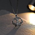 thumbnail image 4 of Collar con forma de calavera y esqueleto de calabaza de metal con personalidad para hombres y mujeres, collar con cabeza de calabaza y murciélago de calavera fantasma de Halloween, joyería para fiesta, 4 of 5