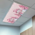 thumbnail image 2 of Pink Snowman 1 Piece Christmas Tree Winter Snowflake Magnetic Fluorescent Light Covers, 2x4 Ft, Magnetic Light Covers for Ceiling Lights Classroom Office Home Decor, 2 of 9