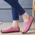 thumbnail image 5 of Purcolt Womens Faux Suede Loafers Dressy Casual Round Toe Slip On Boat Shoes Comfort Thick Soft Sole Flats Shoes for Walking Work Office, 5 of 9