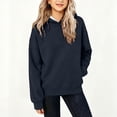 thumbnail image 2 of XYAIYT Fall Hoodie Sweatshirts for Girls Kids Basic Casual Solid Color Long Sleeve Hooded Pullovers Tops, 2 of 6