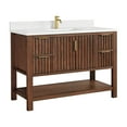 thumbnail image 2 of Vitre 48" Single Bath Vanity in Aged Dark Brown Oak with Composite Stone Top, 2 of 16