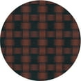 thumbnail image 1 of Ahgly Company Indoor Round Patterned Blood Night Red Area Rugs, 5' Round, 1 of 6