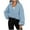 Blue, variant on Ashirexll Womens Sweatshirt Fashionable Fleece Sports Jacket with Standing Collar and Plush Zipper Coat Khaki XXL