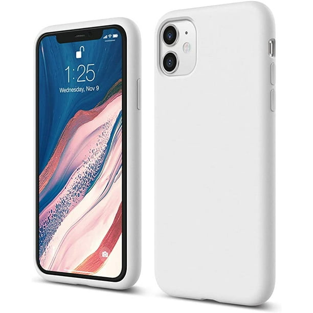 elago iPhone 11 Case White Premium Liquid Silicone, Raised Lip