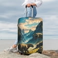 thumbnail image 7 of Rateoe Valley River Dinosaur Printed Luggage Cover, Suitcase Protector Fits 18-32 Inch Luggage-Small, 7 of 7