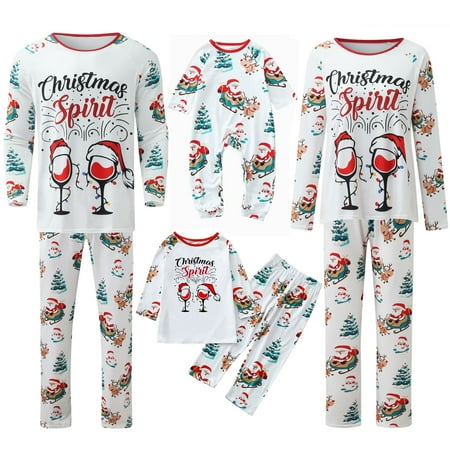 

Christmas Pajamas SetO Neck Tops And PantsHome ChristmasFamily
