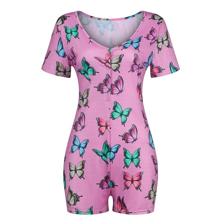 

Owl s-Yard Women s Floral Jumpsuit Short Pajama