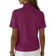 thumbnail image 4 of Women's Basic Short Sleeve Sweater, Round Neck Solid Color Casual Pullover, Versatile Layering Piece for Cool Weather or Everyday Wear,Dark Purple - XL, 4 of 4